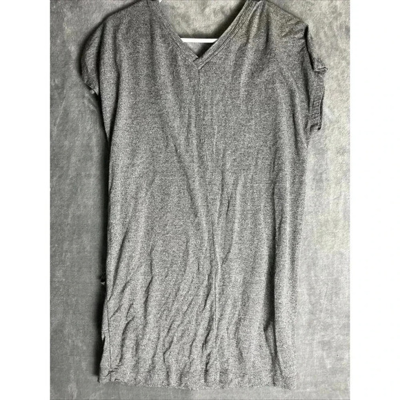 Loft Outlet Lounge Rayon Knit T Shirt Dress Size Small V Neck Heathered Comfort - Picture 3 of 6